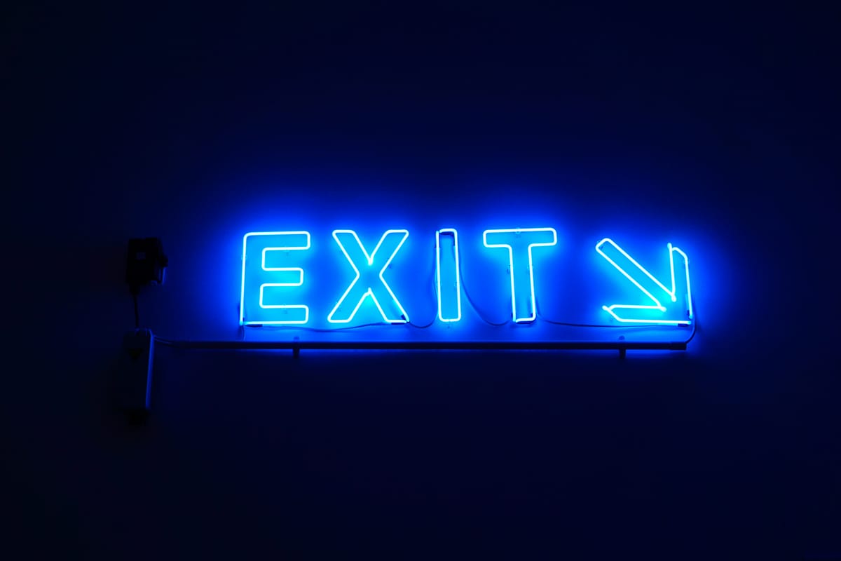 neon exit sign